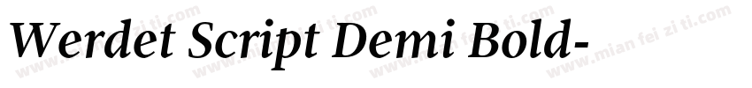 Werdet Script Demi Bold字体转换